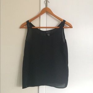 Sheer black tank top
