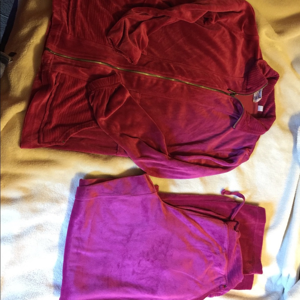 Pink velvet size small  sport wear