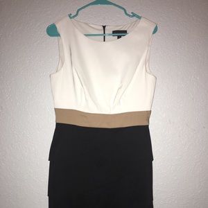 Neutral colored cocktail dress