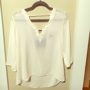 Long sleeve sleek open back shirt