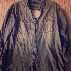 Urban outfitters chambray top size large