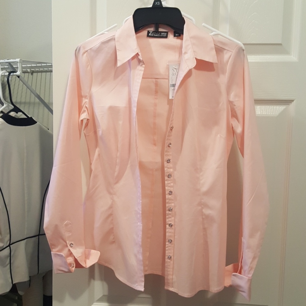 New York & Company nude dress shirt