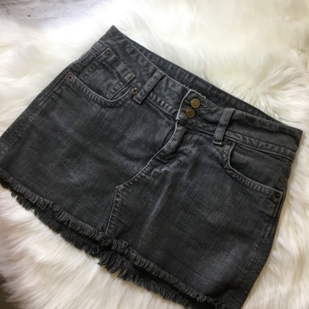 Hudson Dark grey distressed skirt