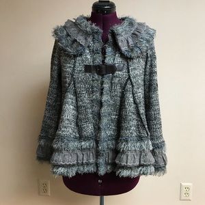 Glam knit jacket with gorgeous trimming