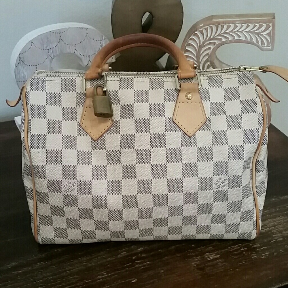 Authentic Louis Vuitton Speedy 25 in Damier Azure