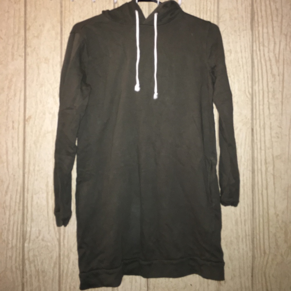 Olive green sweater tunic