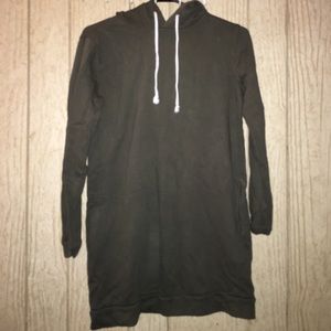 Olive green sweater tunic