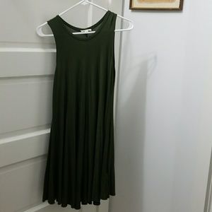 Dark green swing dress