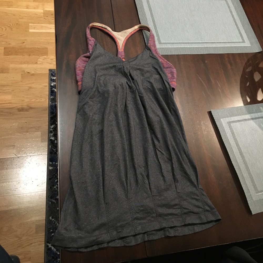 Lulu workout top with built in bra