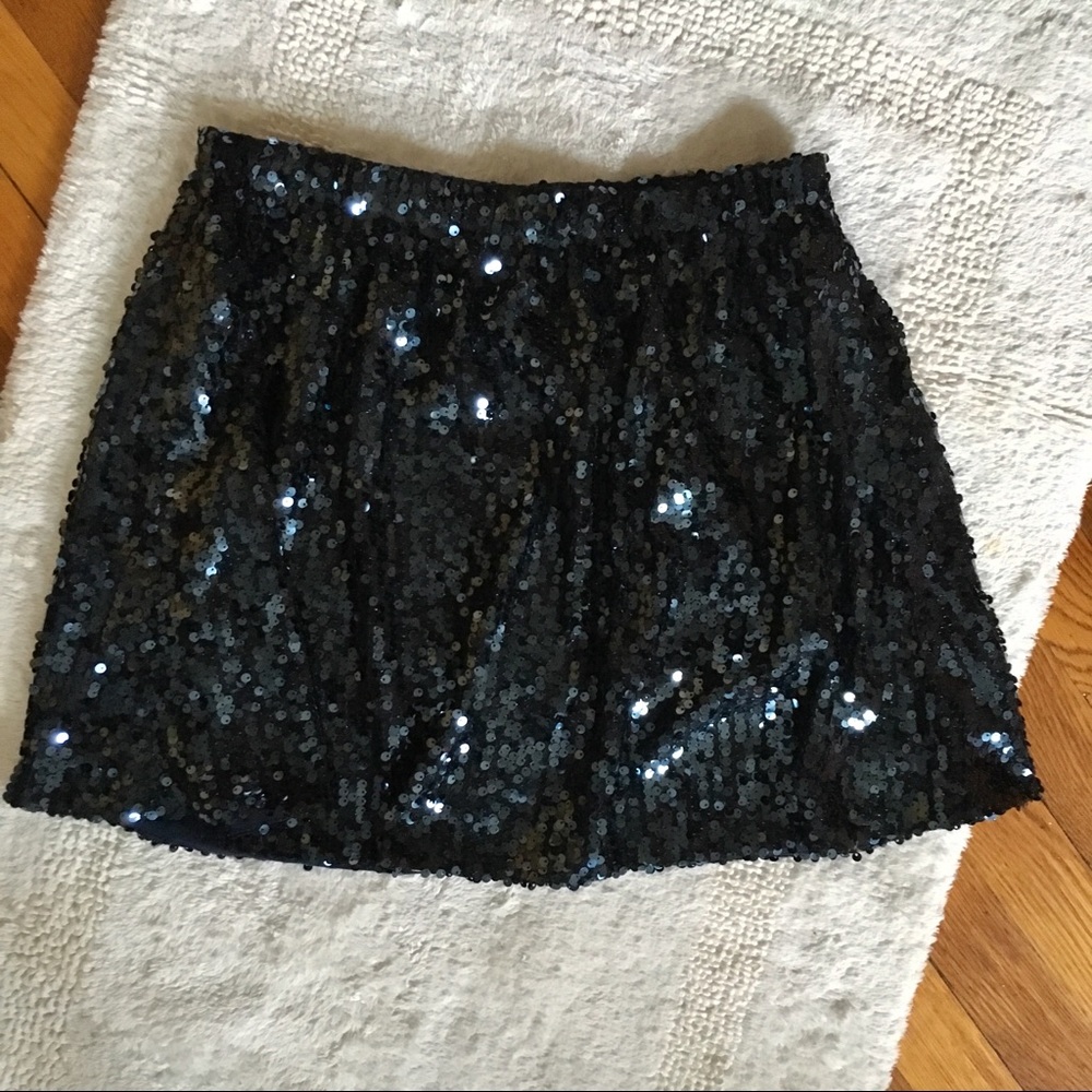 Q-Mack Allover Sequin Skater Skirt