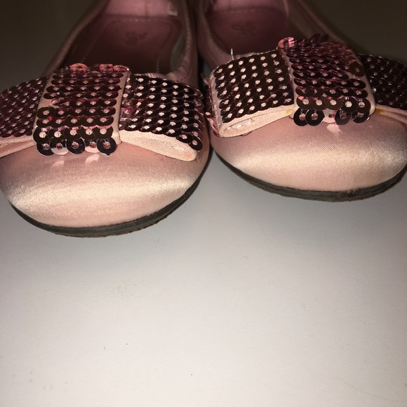 GAP sequined and satin pink ballet flats - Picture 2 of 5