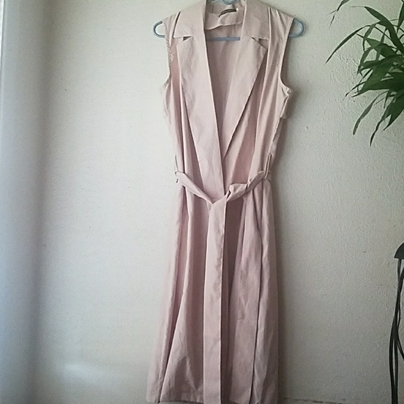 Jackets & Blazers - Khaki duster coat with belt