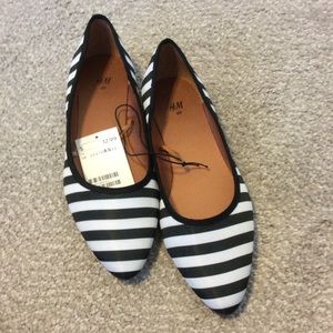 H&M Stripped Flats 8.5/40