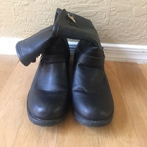 Charlotte Russe Boots With Gold Plated Heels