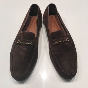 brown suede Ferragamo’s