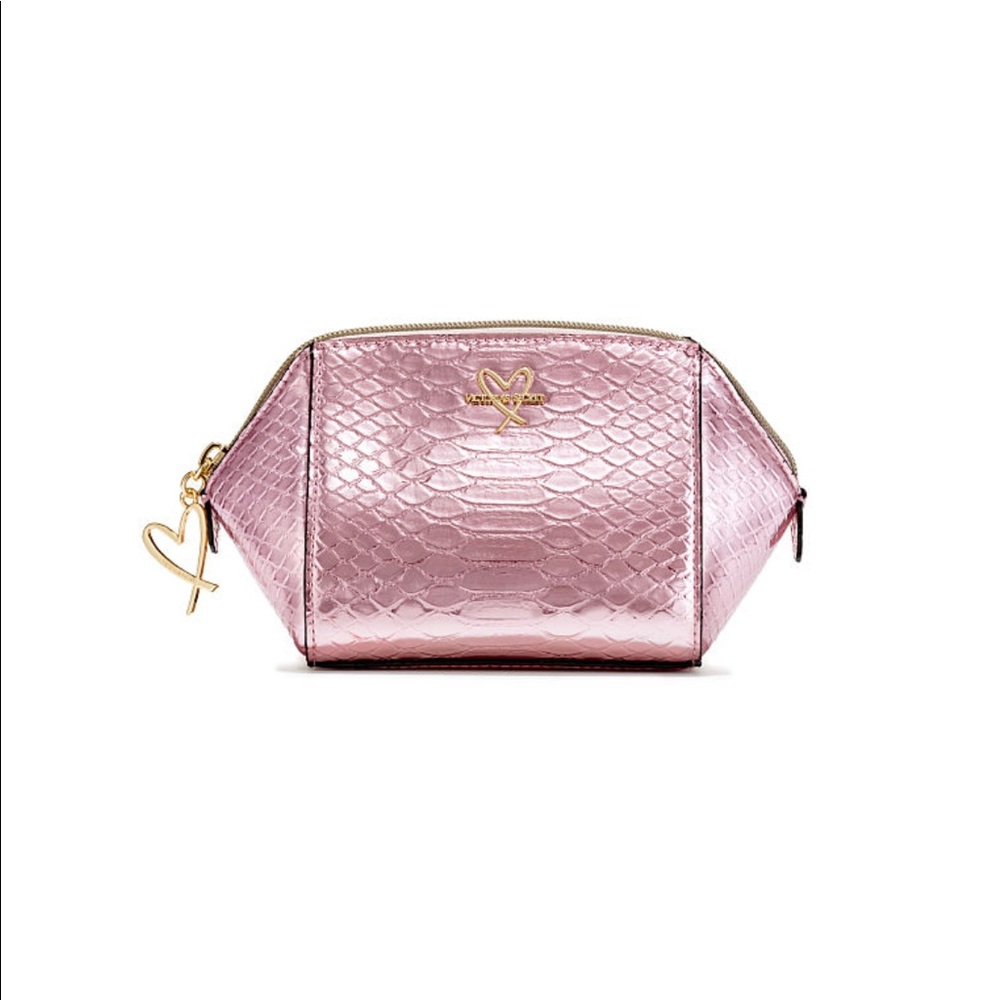 Victoria's Secret Python Makeup bag clutch NWT