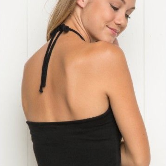 Brandy Melville Tops - Brandy Melville Open Back Halter Top