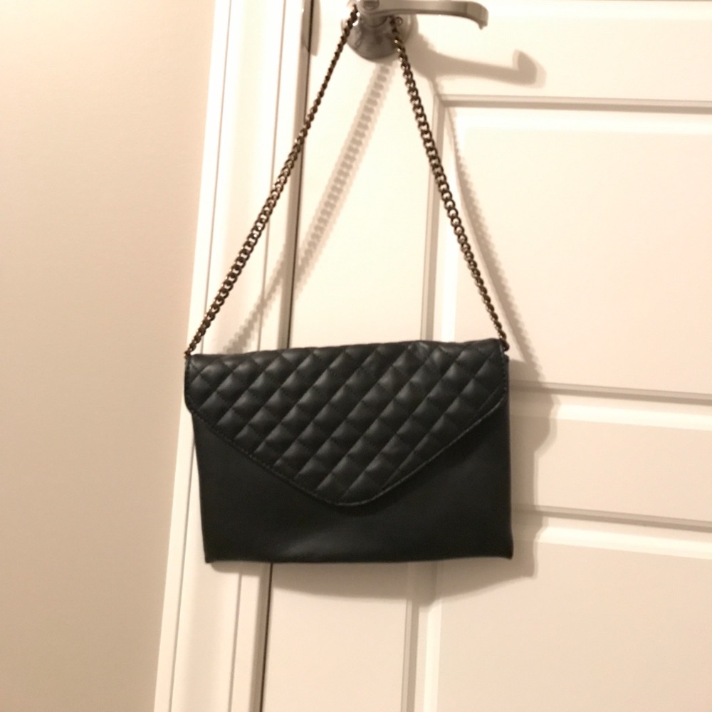 J. Crew black baguette bag