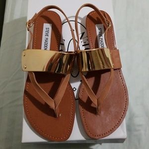 Steve Madden Cufff  Cognac Sandals.