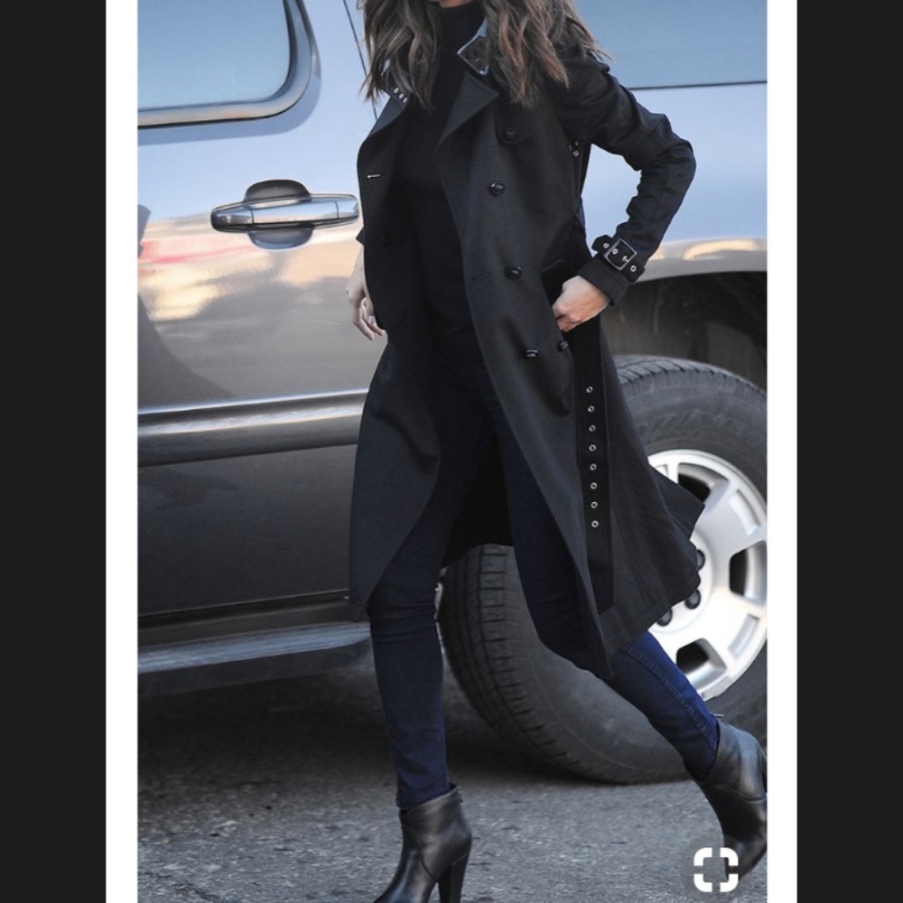 Andrew Marc NY Black Water Resistant Trench Coat
