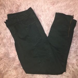 Forrest Green Moto Jeans