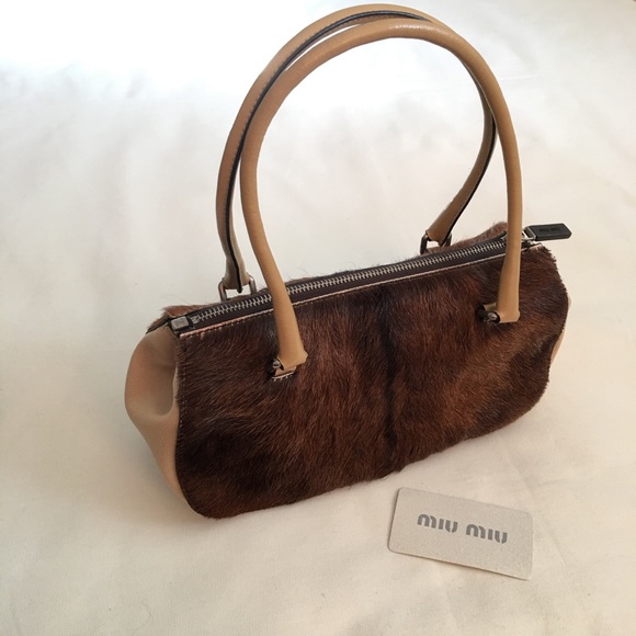 Miu Miu Handbags - ⬇︎ MIU MIU/goat hair & leather handle bag