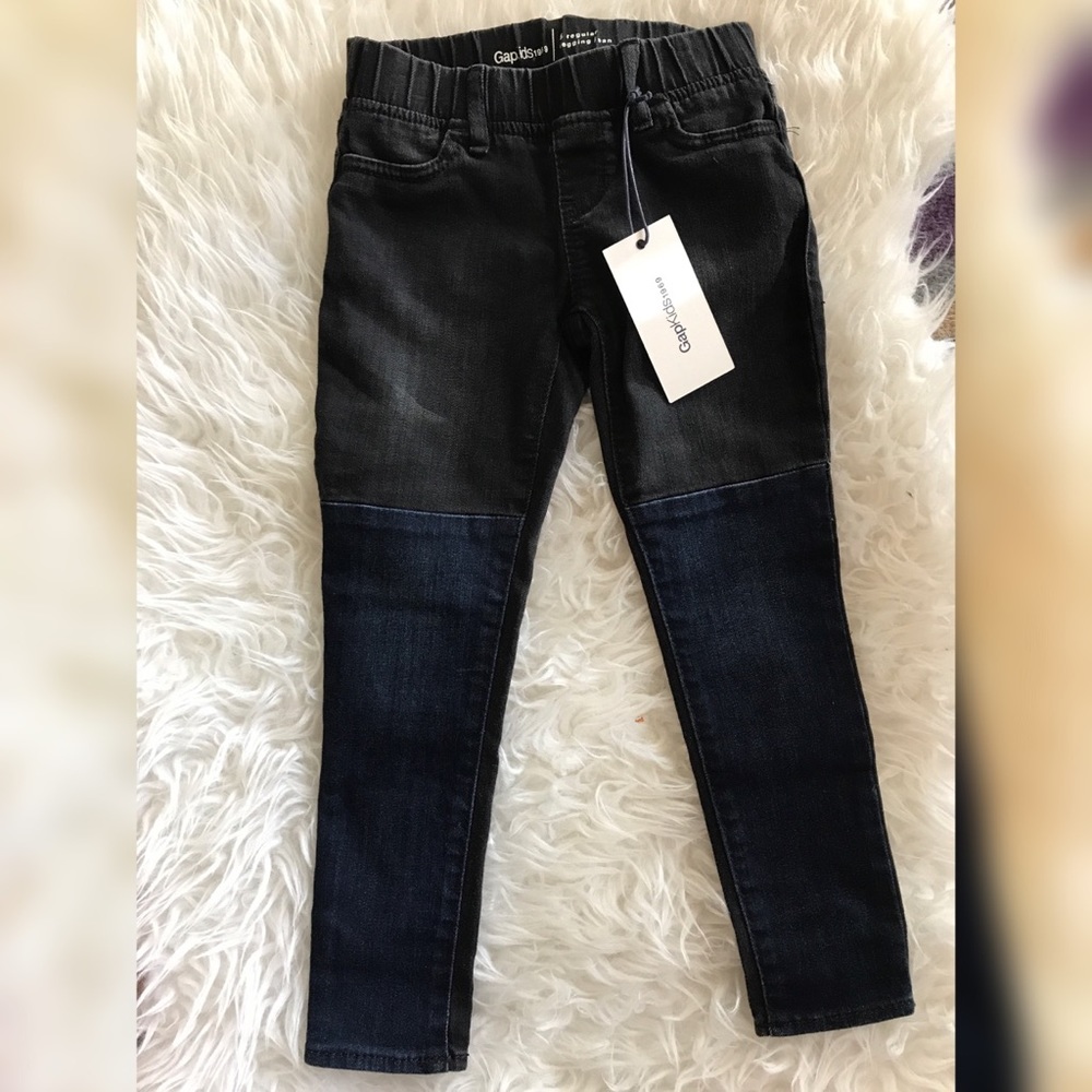 NWT Gap Girls Jean Leggins 5t, Black and Blue