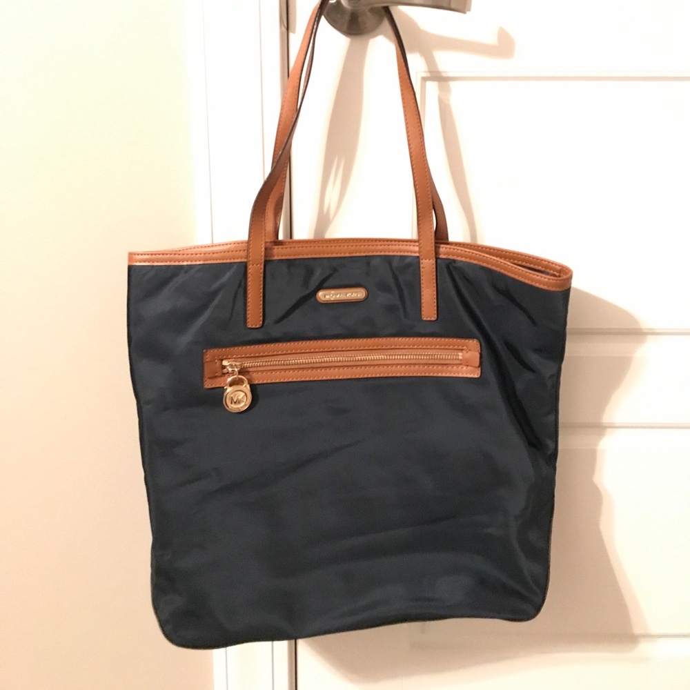 Michael Kors navy tote bag