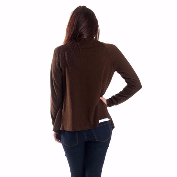 *** 50% in bundle Brown Claire Waterfall Sweater - Picture 2 of 4