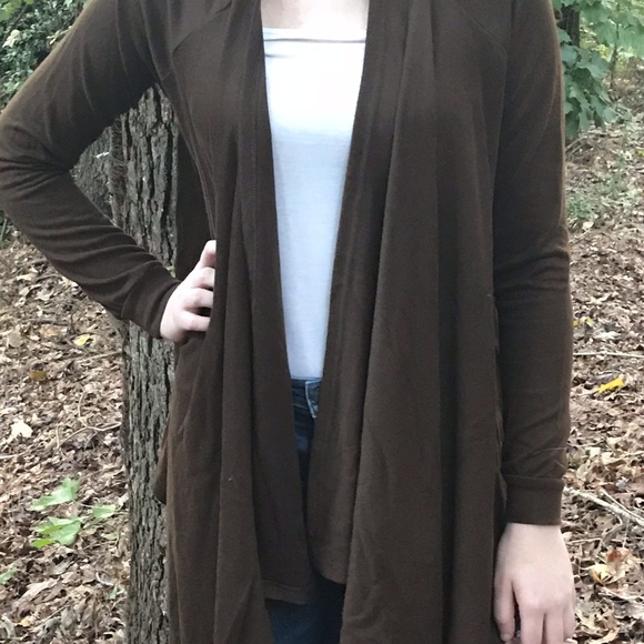 *** 50% in bundle Brown Claire Waterfall Sweater - Picture 3 of 4