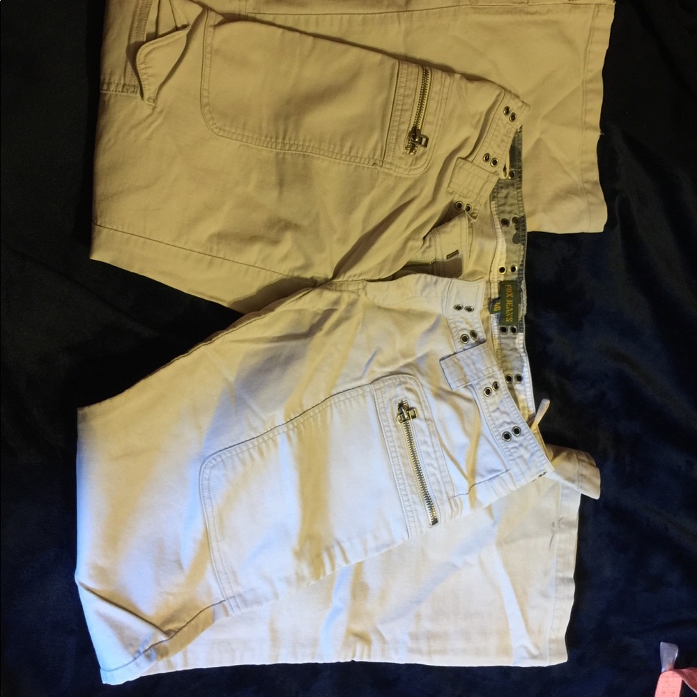 Khaki flare pants