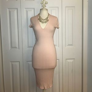 Pale Pink Knee Length Dress