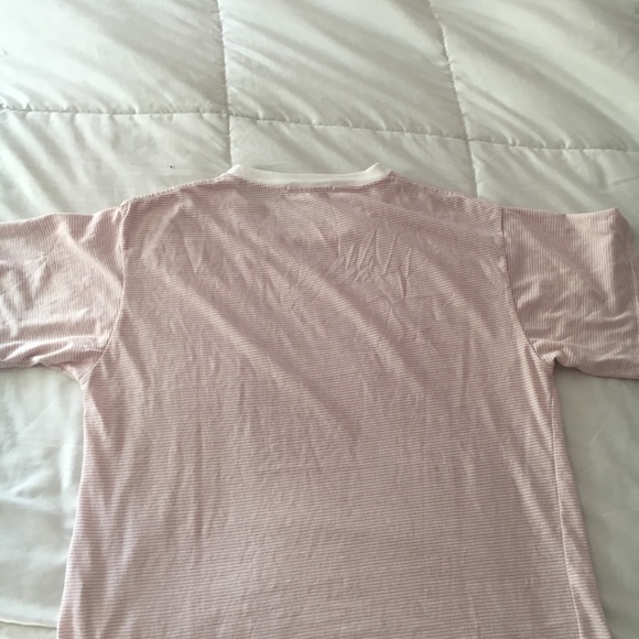 Brandy Melville Pink Striped Tee - Picture 1 of 3