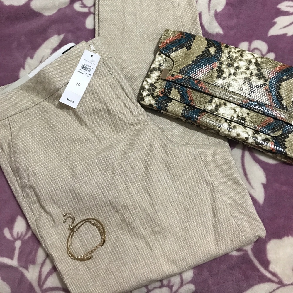 NWT Ann Taylor Kate Fit Tailored Ankle Trousers