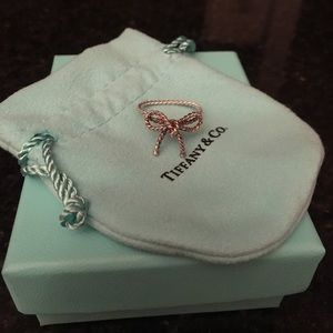 Tiffany braided bow ring - size 7