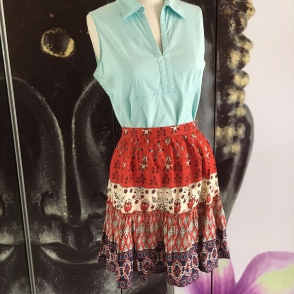 Shrinking Violet Dresses & Skirts - SHRINKING VIOLET Midwestern Patterned Skirt