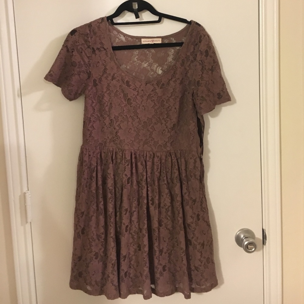 Brown Lace Dress