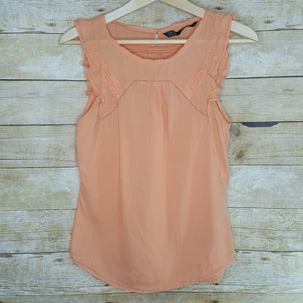 Zara Peach Sleeveless Top Size XS