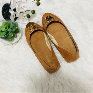 Michael Kors brown flats slip on