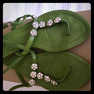I.Crew jeweled collection sandals