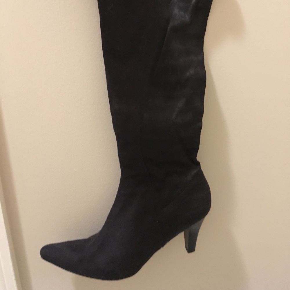 Style & Co Knee-High Size 6 Black Fabric Boots