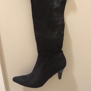 Style & Co Knee-High Size 6 Black Fabric Boots