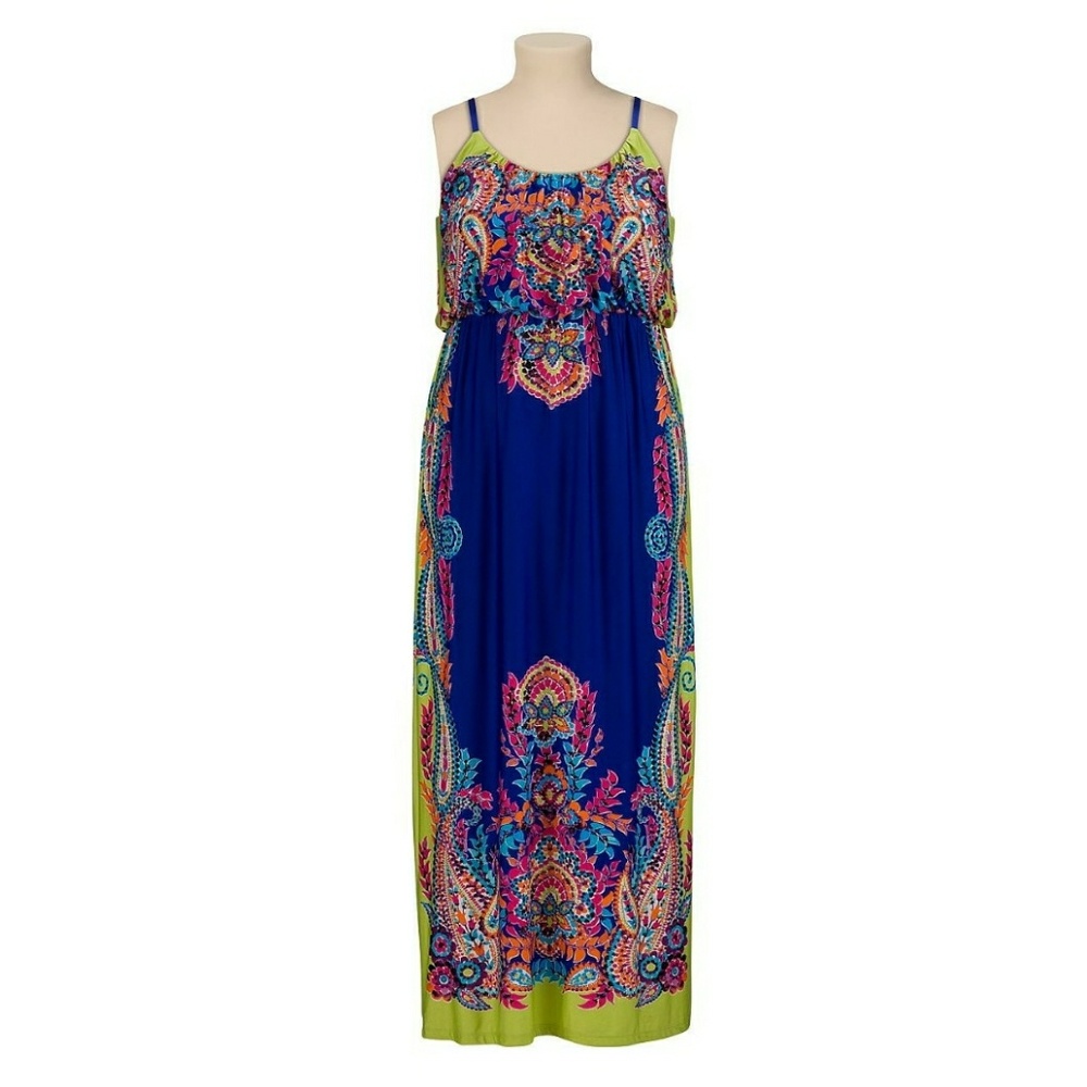 Colorful paisley maxi dress Maurices size 3
