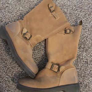 Dr. Martens mid calf full grain leather boots