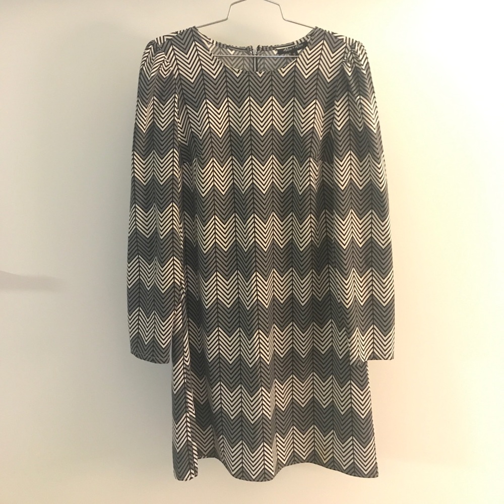Alex + Alex Shift Dress W/ Exposed Zipper