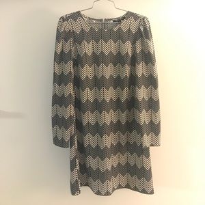 Alex + Alex Shift Dress W/ Exposed Zipper