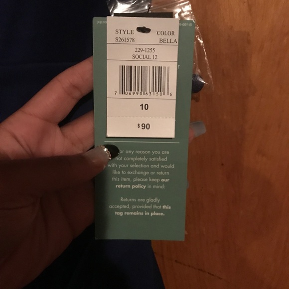 Pretty Blue After 5 Dress size 10 - Picture 2 of 3