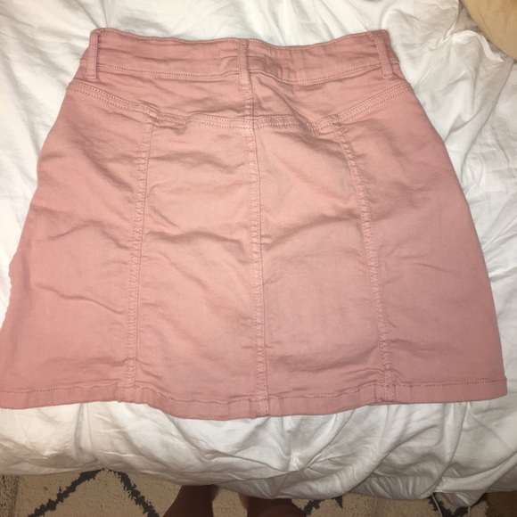 pink denim skirt - Picture 2 of 2