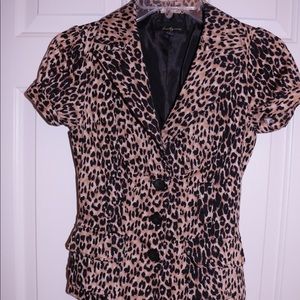 Cheetah Print Fitted Blazer Cheetah Print Fitted Blazer