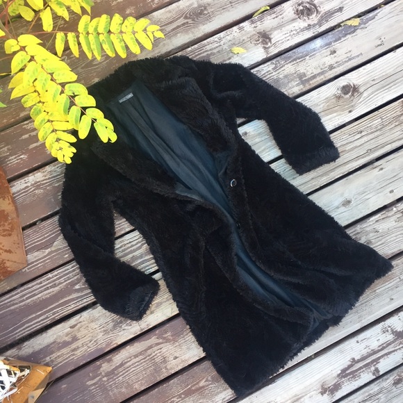 Black Faux Fur Coat *SOLD* - Picture 2 of 8